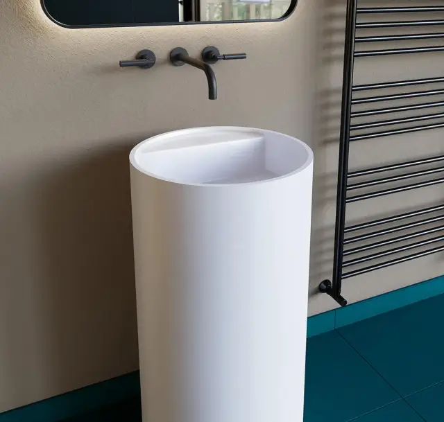 Salini Armonia Top 01 S-Sense Раковина напольная 45х45х85h, цвет белый глянцевый 130114G