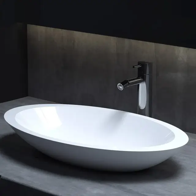 Salini Callista 02 S-Sense Раковина накладная 57,5х35х8,5h, цвет белый глянцевый 1101102G