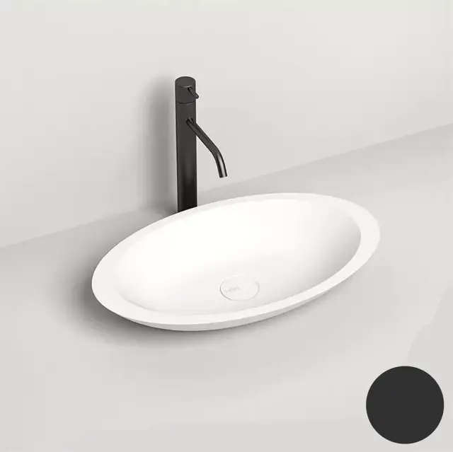 Salini Callista 02 S-Stone Раковина накладная 57,5х35х8,5h, матовый цвет: RAL 1101202SMF