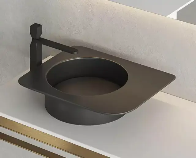 Salini Ninfea 02 S-Stone Раковина накладная 54,5х44,7х12h, матовый цвет: RAL 110521MF