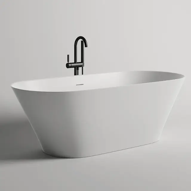 Salini Mona Ванна из S-Stone отдельностоящая 179x80,5 см, цвет: белый матовый 102921M