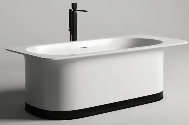 Salini Ninfea Ванна из S-Stone отдельностоящая 180x82 см, цвет: RAL полностью матовый 102721MF