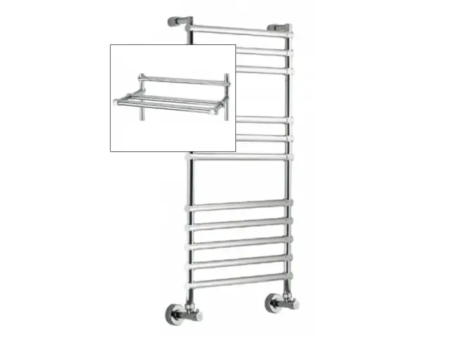 Margaroli Sole 464/11 Полотенцесушитель водяной с полкой для ГВС 53,5х108h (47) нижнее, цвет: chrome 4644711CRP