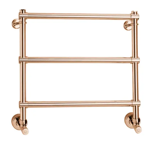 Margaroli Sole 440 Полотенцесушитель водяной для ГВС 43,5х52h (int 37) нижнее, цвет bronze/old brass 4403704OBN