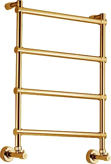 Margaroli Sole 442 Полотенцесушитель водяной для ГВС 53,5х71h (47), нижнее, крепление F, цвет: gold 4424704GON