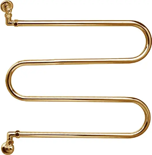 Margaroli Vento 400 Полотенцесушитель водяной для ГВС 60х65h (int 59) вертикальное, цвет: gold 400GO