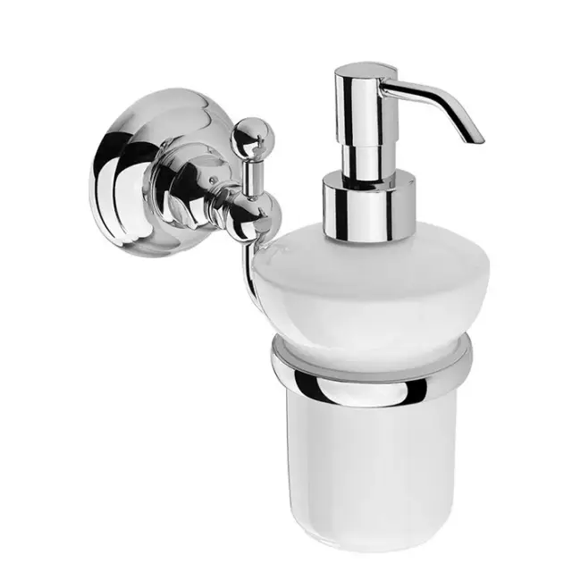 Nicolazzi Accessori Classica Дозатор для жидкого мыла, подвесной, керамическая колба, цвет: хром 1489CR