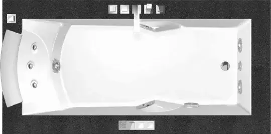 Jacuzzi Aura Uno Ванна акриловая 180х90хh66 см, встраиваемая, цвет белый 9F43-344A