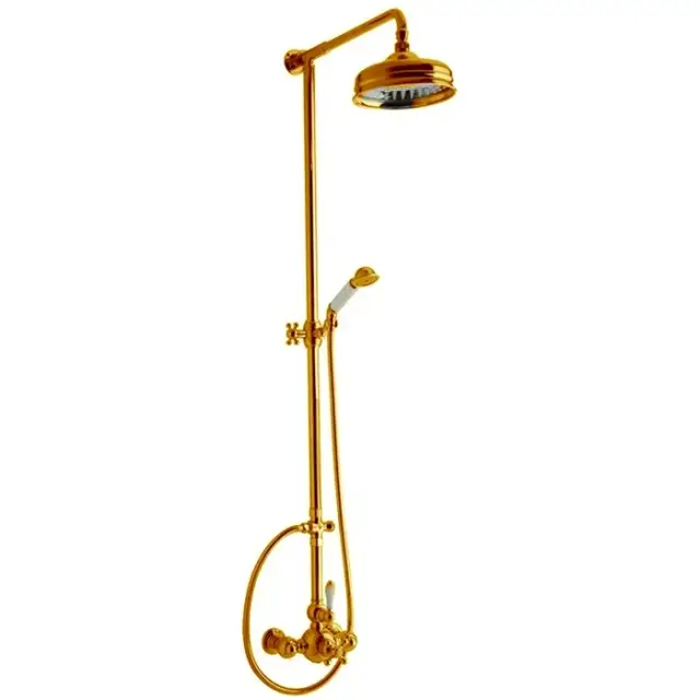 Cisal Arcana Toscana Душевая стойка: термостатический смеситель, цвет: 24K Gold TS00407024