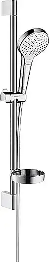 Hansgrohe Croma Select S Душевой гарнитур:лейка 3 режима,штанга 67 см,шланг 160 см, цвет: белый/хром 26566400