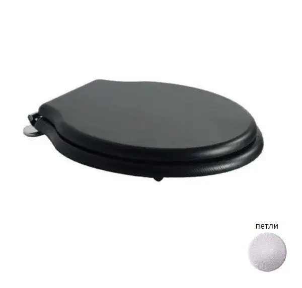 Globo Paestum Крышка-сиденье для унитаза деревянная, с микролифтом, крепление хром, цвет: черный PS20RN
