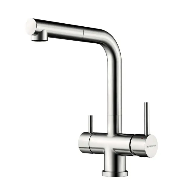 Omoikiri Takamatsu-S-BN Смеситель для кухни с гибк. изл. и возм. подкл. фильтр, нерж. сталь 4994346