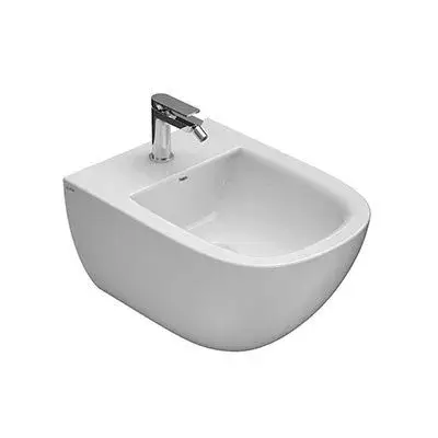 Globo Stockholm Биде подвесное 53x34 см, c 1 отверстием под смеситель и креплением, цвет: белый LAS10BI