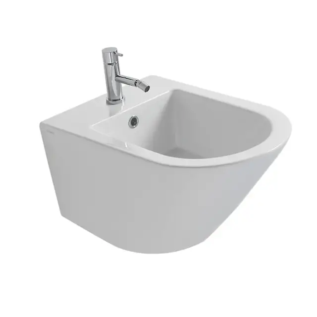 Globo Forty3 Биде подвесное 52x36 см, c 1 отверстием под смеситель и переливом, цвет: белый глянц. FOS10BI