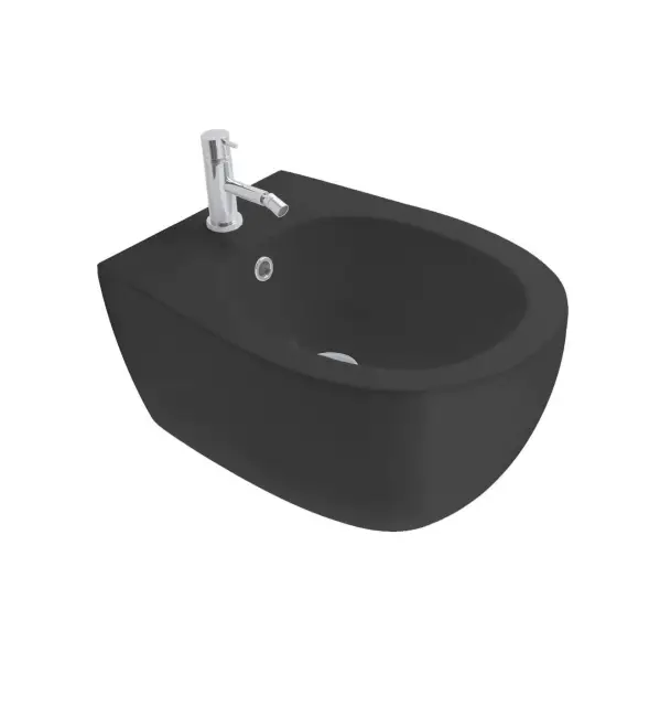 Globo 4All Биде подвесное 54x36 см, c 1 отверстием под смеситель и переливом, цвет: nero opaco MDS09AR