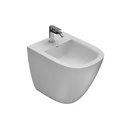 Globo Stockholm Биде напольное 51x37 см, с 1 отв. под смес., креплением и переливом, цвет: белый LA010BI