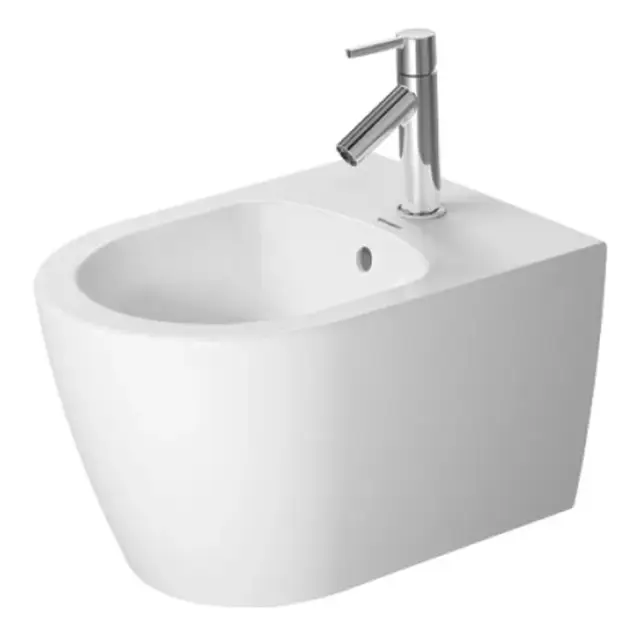 Duravit Me by Starck Биде подвесное 37x48 см с 1 отверстием под смеситель и креплением, цвет: белый 2290150000