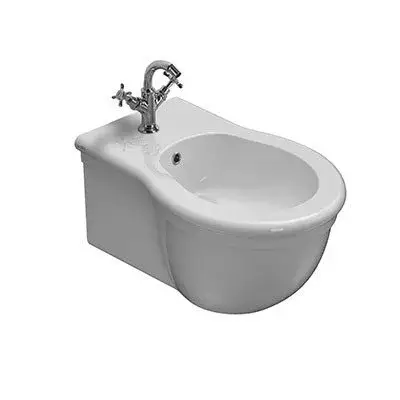 Globo Paestum Биде подвесное 57x38 см, c 1 отверстием под смеситель и переливом, цвет: белый глянц. PAS10BI