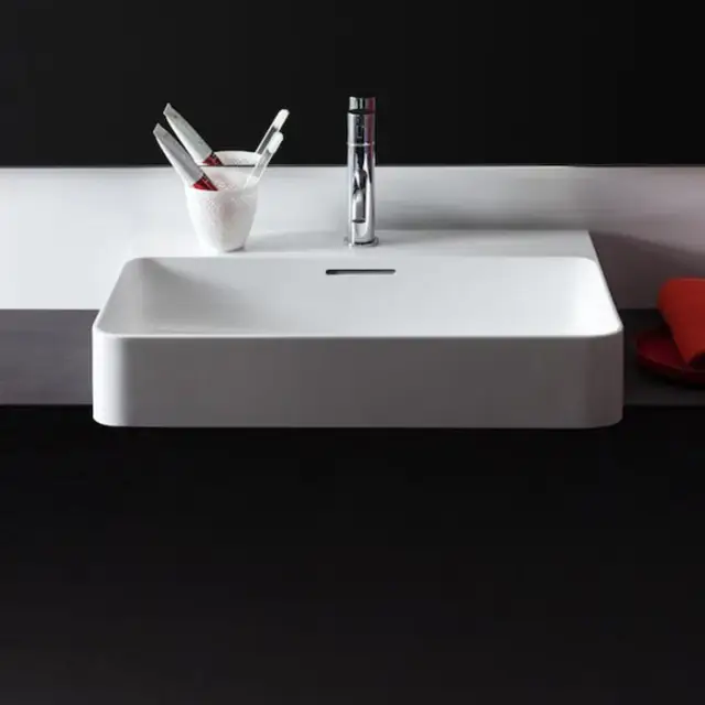 Laufen Val Раковина 60х42хh11,5 см, с 1 отв., глазурь 2 стор, цвет белый 8.1628.3.000.104.1