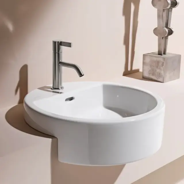 Laufen Living City Раковина 46х46хh15,5 см, с 1 отв., цвет белый 8.1343.1.000.104.1