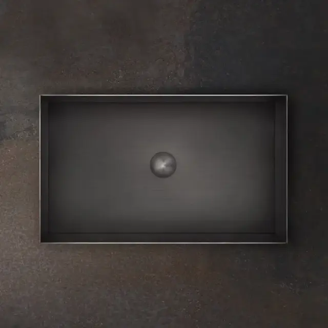 Gessi 316 Total Look Раковина 60x35 cм, на столешницу, цвет: Black metal brushed pvd 54606#707