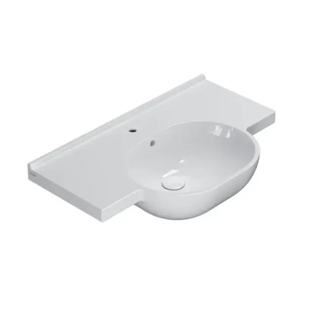 Globo Mode Раковина подвесная/накладная 80х49 см, с переливом и креплением, без д/к, цвет: белый ME080BI