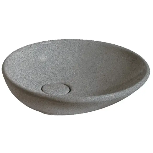 Globo Le Pietre Раковина чаша d50x14h см, без перелива, с д/к, цвет: peperino grigio LAT50PG