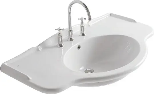 Globo Paestum Раковина подвесная 110x60 см, с переливом и креплением, без д/к, цвет: белый глянцевый PA022BI