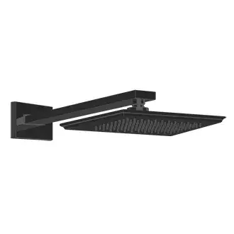 Gessi Eleganza Верхний душ 14x21,6 см 1 вид струи, кронштейн настенный 33 см, цвет: black metal PVD 46148#706
