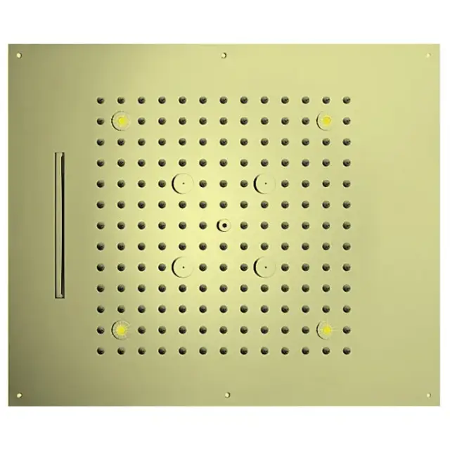 Bossini Dream Потолочный душ встраиваемый 57x47 см, 3 вида струи, LED RGB, цвет: gold H38935.021