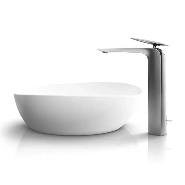 Toto ZA Смеситель для раковины высокий на 1 отв., со сливным клапаном, цвет: хром TLP03301R