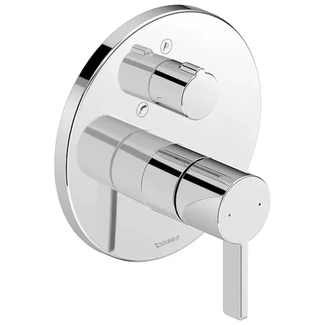 Duravit D-Neo Смеситель для ванны, на 2 источника, встраиваемый, цвет: хром DE5210012010