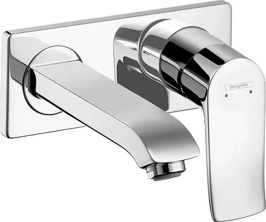 Hansgrohe Metris Смеситель для раковины встраиваемый, внешняя часть, излив 22,5 см, цвет: хром 31086000