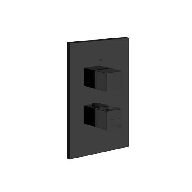 Gessi Rettangolo Термостат для душа встраиваемый, запорный вентиль, внешняя часть, цвет: matte black 20182#299