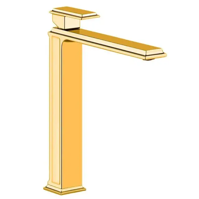Gessi Eleganza Смеситель для раковины на 1 отверстие, цвет золото 46004#080