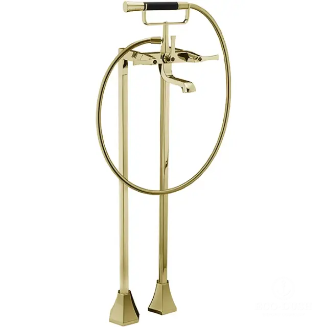 Cisal Cherie Смеситель напольный двухвентильный для ванны, цвет: Gold/Night Black CF0042007C