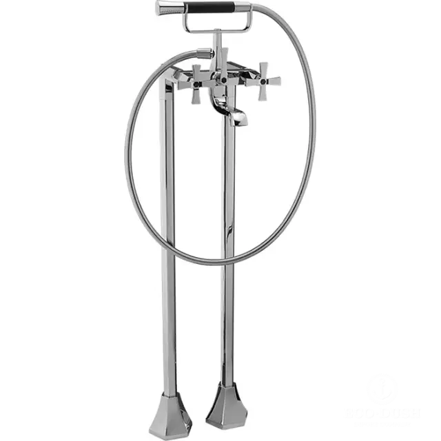 Cisal Cherie Смеситель напольный двухвентильный для ванны, цвет: Chrome/Matt Black CX0042006T