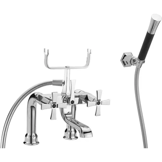 Cisal Cherie Смеситель на борт ванны двухвентильный, цвет: Chrome/Matt Black CX0000906T