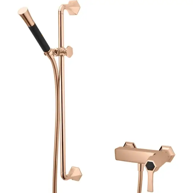 Cisal Cherie Смеситель для душа однорычажный, цвет: Rose Gold/Night Black CH0004647E