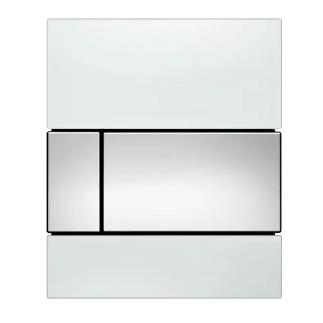 Tece Square Кнопка смыва для писсуара, стекло, цвет: белый/хром глянцевый 9242802