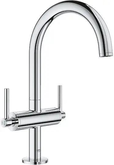 Grohe Atrio New Смеситель для раковины вентильный, высокий, с д/к, высота излива 20,2 см, цвет: хром 21022003
