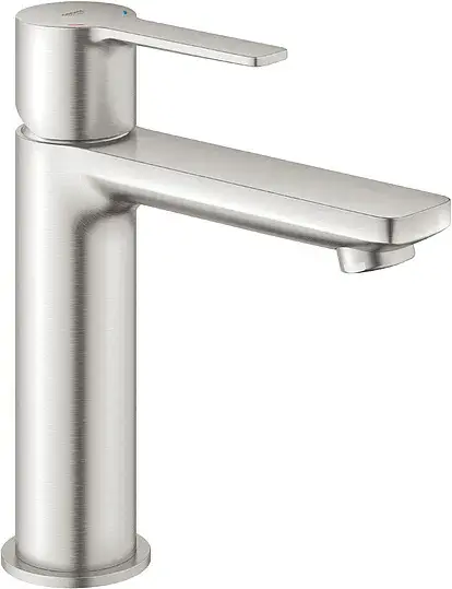 Grohe Lineare New Смеситель для раковины, с д/к, длина излива 12,8 см, цвет: суперсталь 23106DC1