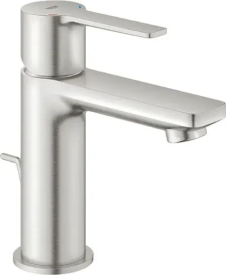 Grohe Lineare New Смеситель для раковины поворотный, с д/к, длина излива 10,7 см, цвет: суперсталь 32109DC1