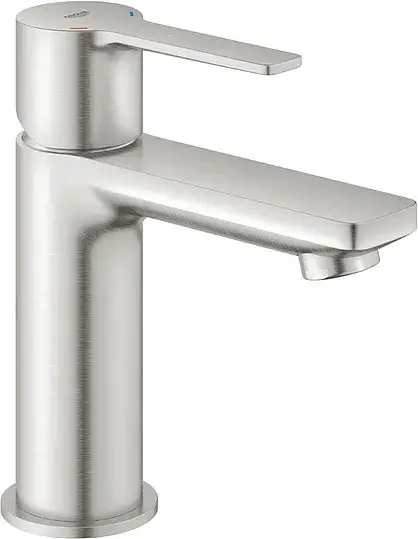 Grohe Lineare New Смеситель для раковины поворотный, с д/к, длина излива 10,7 см, цвет: суперсталь 23791DC1