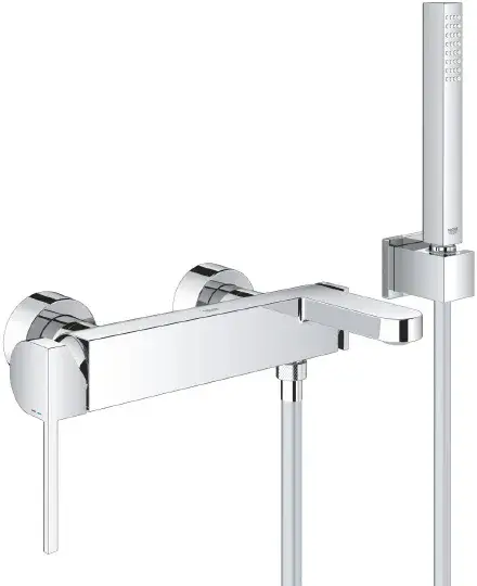 Grohe Plus Смеситель для ванны, накладной, с ручным душем, цвет: хром 33547003
