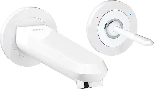 Grohe Eurodisc Joy Смеситель для раковины встраиваемый, длина излива 17,1 см, цвет: белая луна 19968LS0