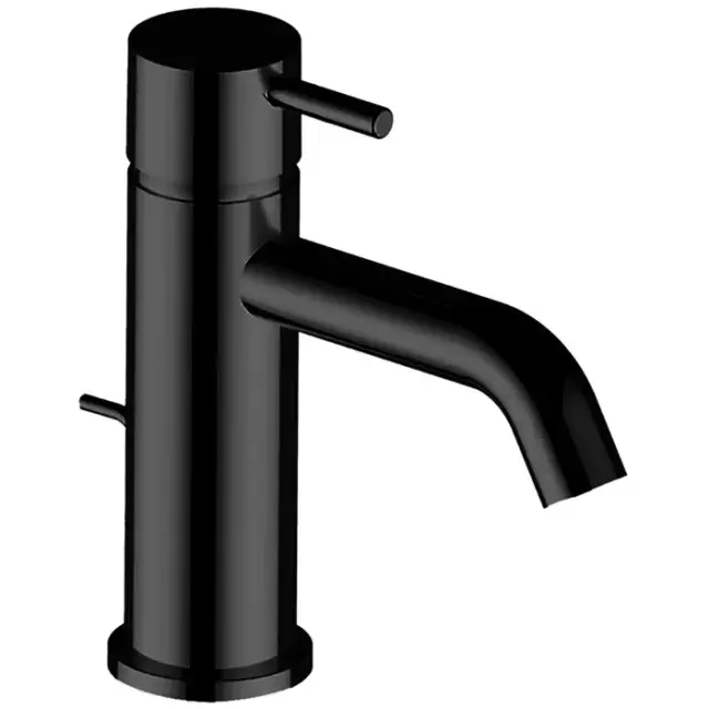 Cisal Less New Смеситель для раковины однорыч., h-16,4 см, длина излива 12 см, цвет: черный матовый LN00051040