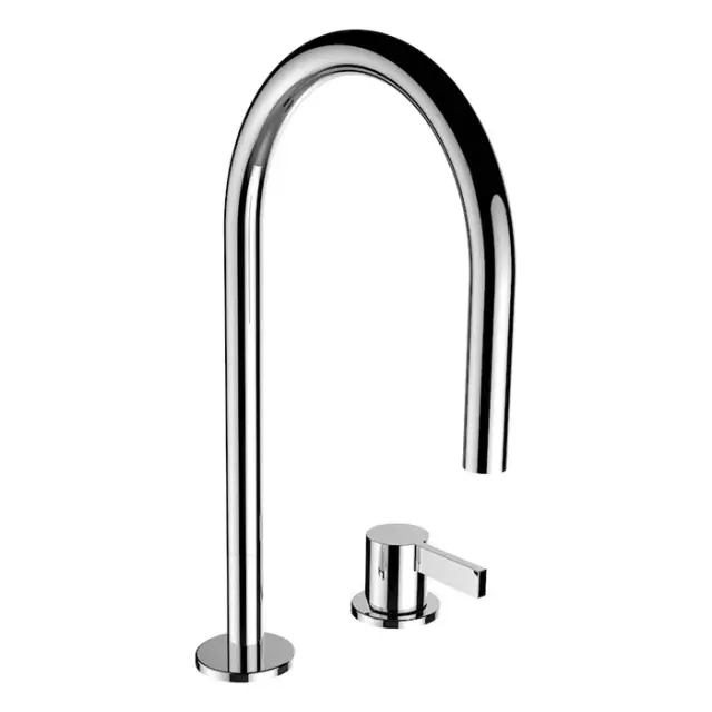 Laufen Kartell Смеситель для раковины на 2 отв., с донным клапаном, цвет: хром 3.1133.2.004.221.1
