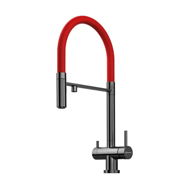 Omoikiri Kanto-GM Смеситель для кухни с гибким изливом и возм. подкл. фильтр, вор. сталь 4994013