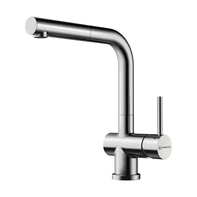 Omoikiri Koriyama-BN Смеситель для кухни с гибким изливом, цвет: нержавеющая сталь 4991006